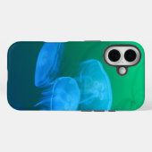 Cool Jellyfish Green Blue Gradient Case-Mate iPhone Hülle (Rückseite (Horizontal))