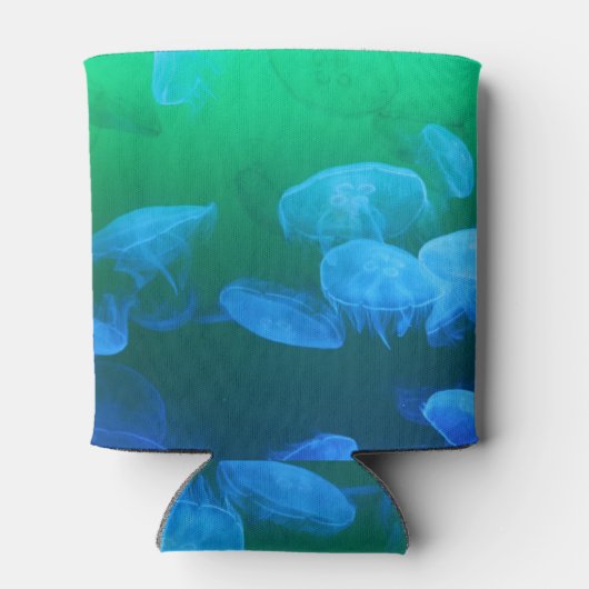 Cool Jellyfish Green Blue Gradient Dosenkühler (Rückseite)
