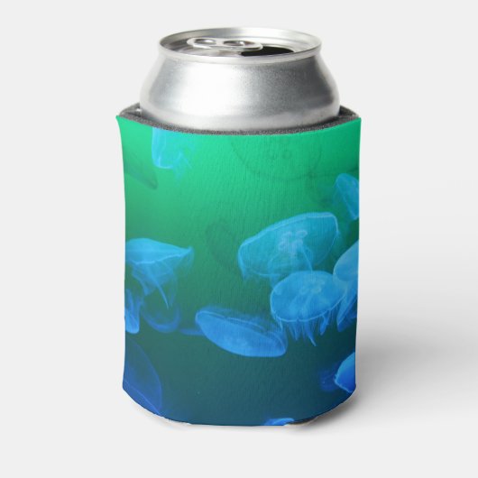 Cool Jellyfish Green Blue Gradient Dosenkühler (Kanne Rückseite)