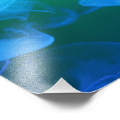 Cool Jellyfish Green Blue Gradient Fotodruck (Ecke)