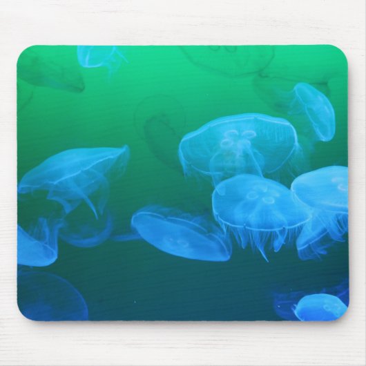 Cool Jellyfish Green Blue Gradient Mousepad (Vorne)