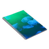 Cool Jellyfish Green Blue Gradient Notizblock (Rechte Seite)