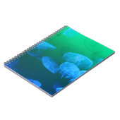 Cool Jellyfish Green Blue Gradient Notizblock (Linke Seite)