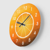 Cool Juicy Orange Fruchtscheiben geometrische Mesh Große Wanduhr (Winkel)