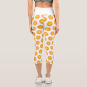 Cool Juicy Orange Fruchtscheiben weiß Capri Leggings (Rückseite)