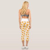 Cool Juicy Orange Fruchtscheiben weiß Capri Leggings (Rückseite)