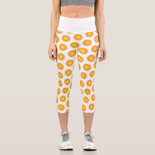 Cool Juicy Orange Fruchtscheiben weiß Capri Leggings