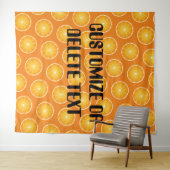 Cool Juicy Orange gelbe Fruchtscheiben Benutzerdef Wandteppich (Beispiel (Horizontal))