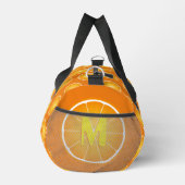 Cool Juicy Orange gelbe Fruchtscheiben Monogramm Duffle Bag (Rechts)