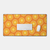 Cool Juicy Orange gelbe Fruchtscheiben Muster Schreibtischunterlage (Tastatur & Maus)