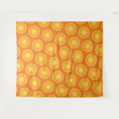 Cool Juicy Orange gelbe Fruchtscheiben Wand Wandteppich (Vorderseite (Horizontal))