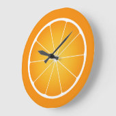 Cool Juicy Orange Obstschnitt Große Wanduhr (Winkel)