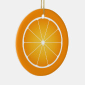 Cool Juicy Orange Obstschnitt Keramik Ornament (Rechts)