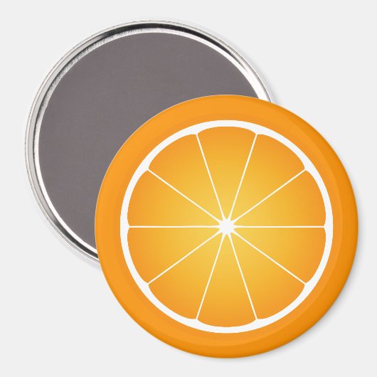 Cool Juicy Orange Obstschnitt Magnet (Vorderseite/Rückseite)
