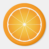 Cool Juicy Orange Obstschnitt Magnet (Vorne)