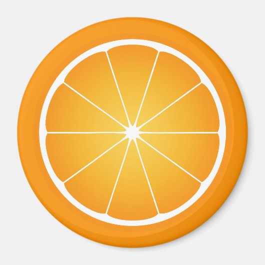 Cool Juicy Orange Obstschnitt Magnet (Vorne)