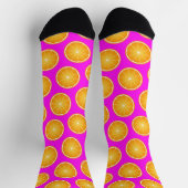 Cool Juicy Orange Obstschnitt Nebel pink Socken (Oben)