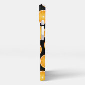 Cool Juicy Orange Obstschnitten auf schwarz iPhone Hülle (Linke Seite)