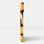 Cool Juicy Orange Obstschnitten auf schwarz iPhone Hülle (Rechte Seite)