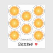 Cool Juicy Orange Obstschnitten Aufkleber (Blatt)