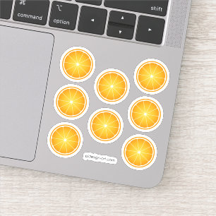 Cool Juicy Orange Obstschnitten Aufkleber