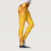 Cool Juicy Orange Schnitte auf Wassertropfen Leggings (Rechts)