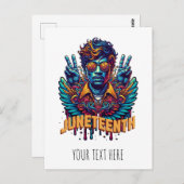 Cool Juneteenth Black History Month Angel Freedom  Postkarte (Vorne/Hinten)