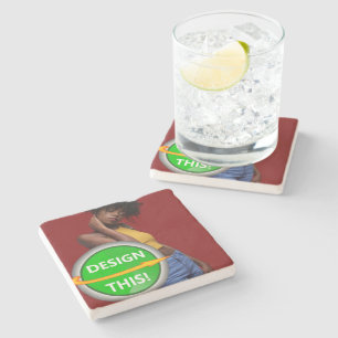 COOL! Kalkstein-Untersetzer - kundenspezifisch Steinuntersetzer