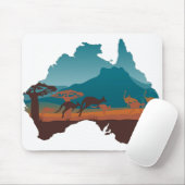Cool Kangaroo Australien Reiseunterstützung Austra Mousepad (Mit Mouse)