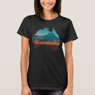 Cool Kangaroo Australien Reiseunterstützung Austra T-Shirt