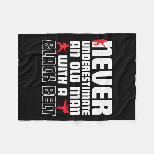 Cool Karate Humor Shirt For Men. Funny Martial Art Fleecedecke (Vorderseite (Horizontal))