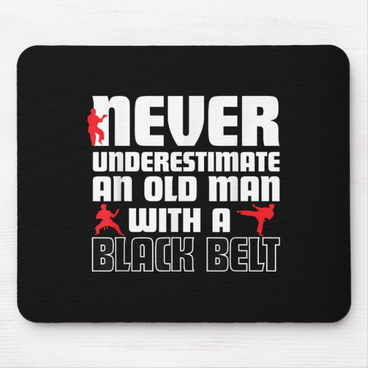 Cool Karate Humor Shirt For Men. Funny Martial Art Mousepad (Vorne)