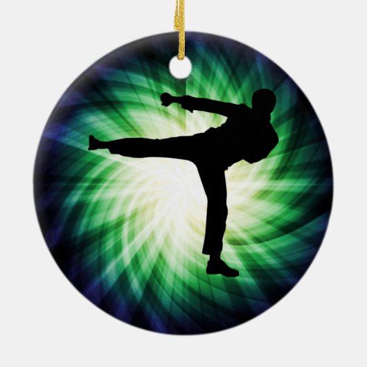 Cool Karate Kick Keramik Ornament (Hinten)