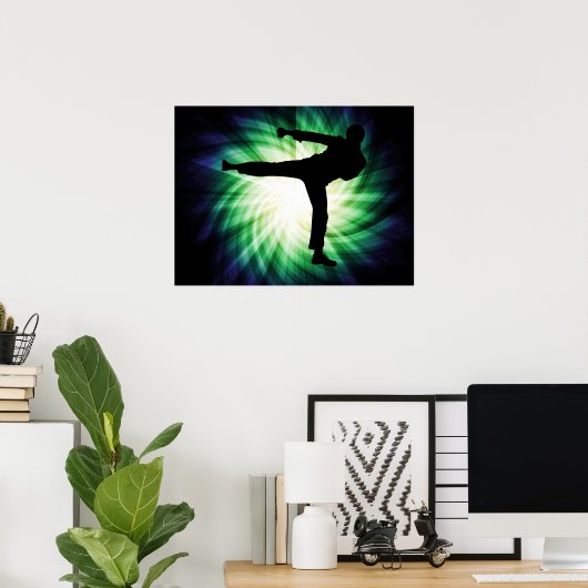 Cool Karate Kick Poster (Heimbüro)