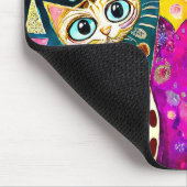 Cool Katzen Abstrakt Mousepad (Ecke)