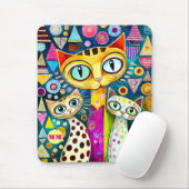 Cool Katzen Abstrakt Mousepad (Mit Mouse)