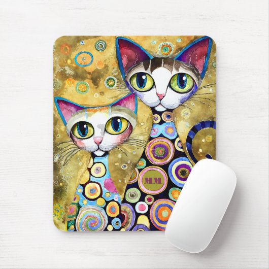 Cool Katzen Abstrakt Mousepad (Mit Mouse)