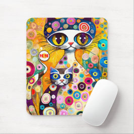 Cool Katzen Abstrakt Mousepad