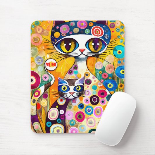 Cool Katzen Abstrakt Mousepad (Mit Mouse)