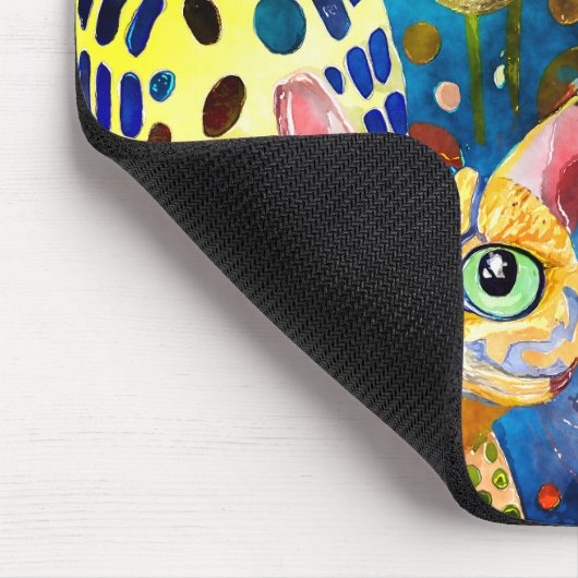 Cool Katzen Abstrakt Mousepad (Ecke)
