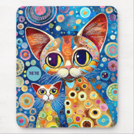 Cool Katzen Abstrakt Mousepad