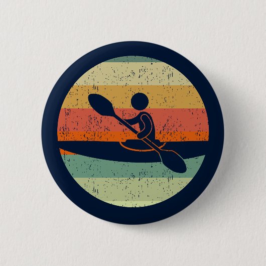 Cool Kayak Sunset Button (Vorderseite)