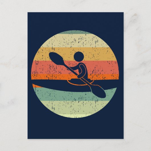 Cool Kayak Sunset Postkarte (Vorderseite)