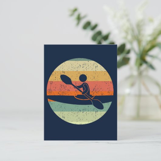 Cool Kayak Sunset Postkarte (Stehend Vorderseite)