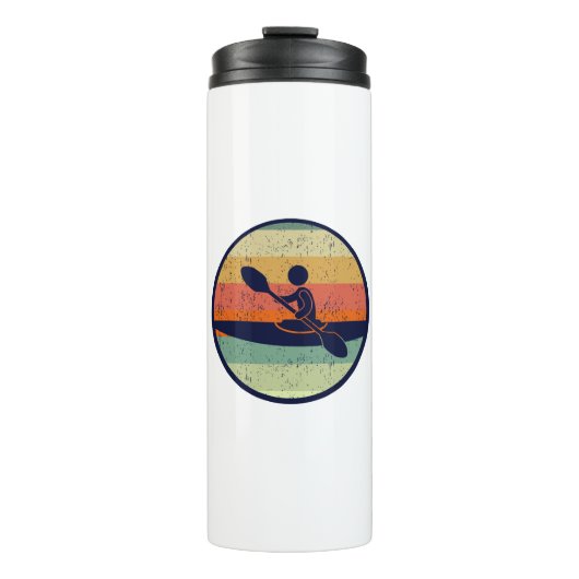 Cool Kayak Sunset Thermosbecher (Vorderseite)