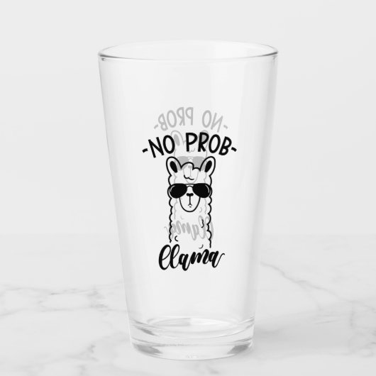 Cool kein Prob Lama Glas (Vorderseite)