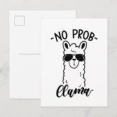 Cool kein Prob Lama Postkarte (Vorne/Hinten)