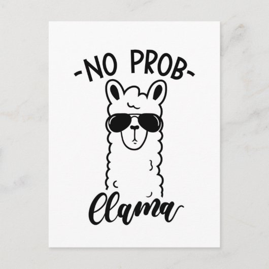 Cool kein Prob Lama Postkarte (Vorderseite)