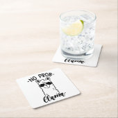 Cool kein Prob Lama Rechteckiger Pappuntersetzer (Vor Ort)