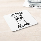 Cool kein Prob Lama Rechteckiger Pappuntersetzer (angewinkelt)